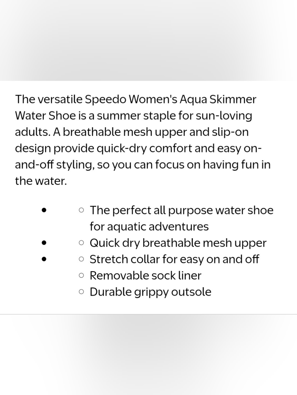 Speedo Women's Aqua Skimmer Shoe Quick-Dry Mesh Upper Slip-On Shoes M(7-8) - Picture 12 of 12